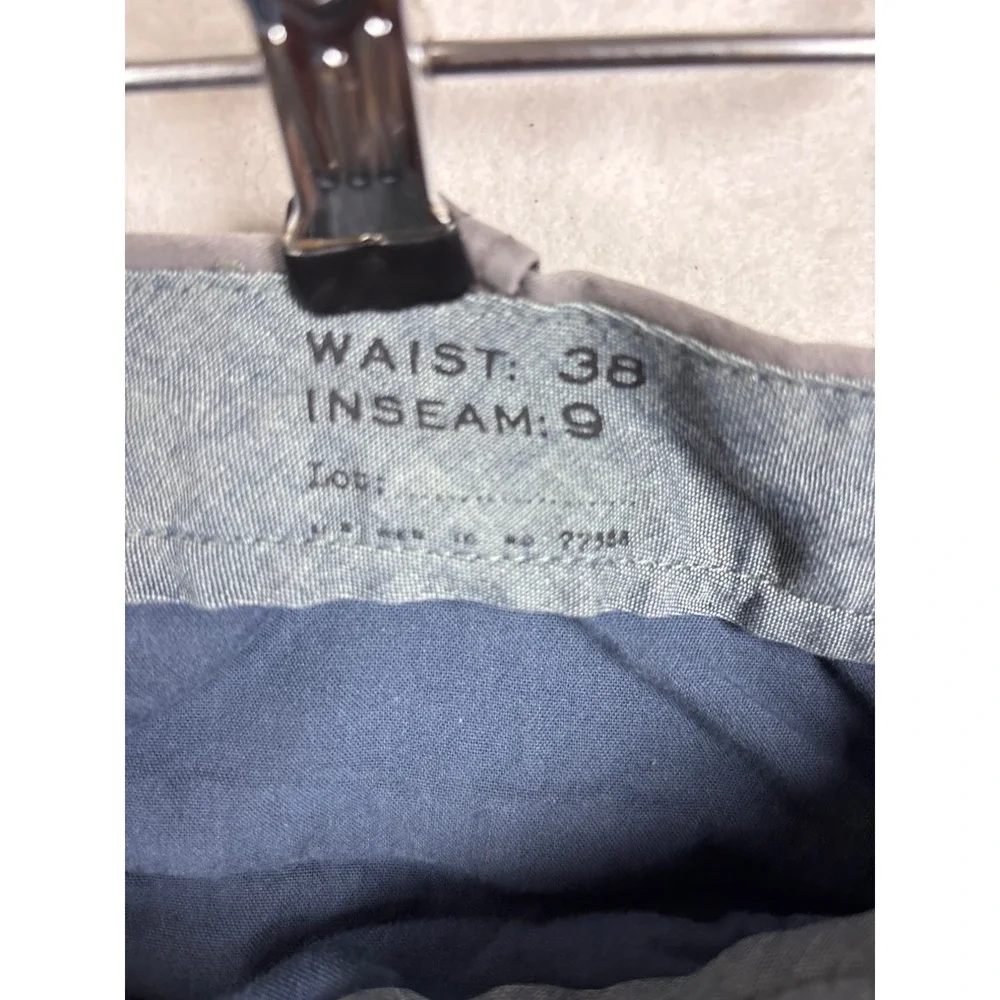J. Crew Stretch Chino Shorts Men's‎ Gray Flat Front Casual Size 38X9